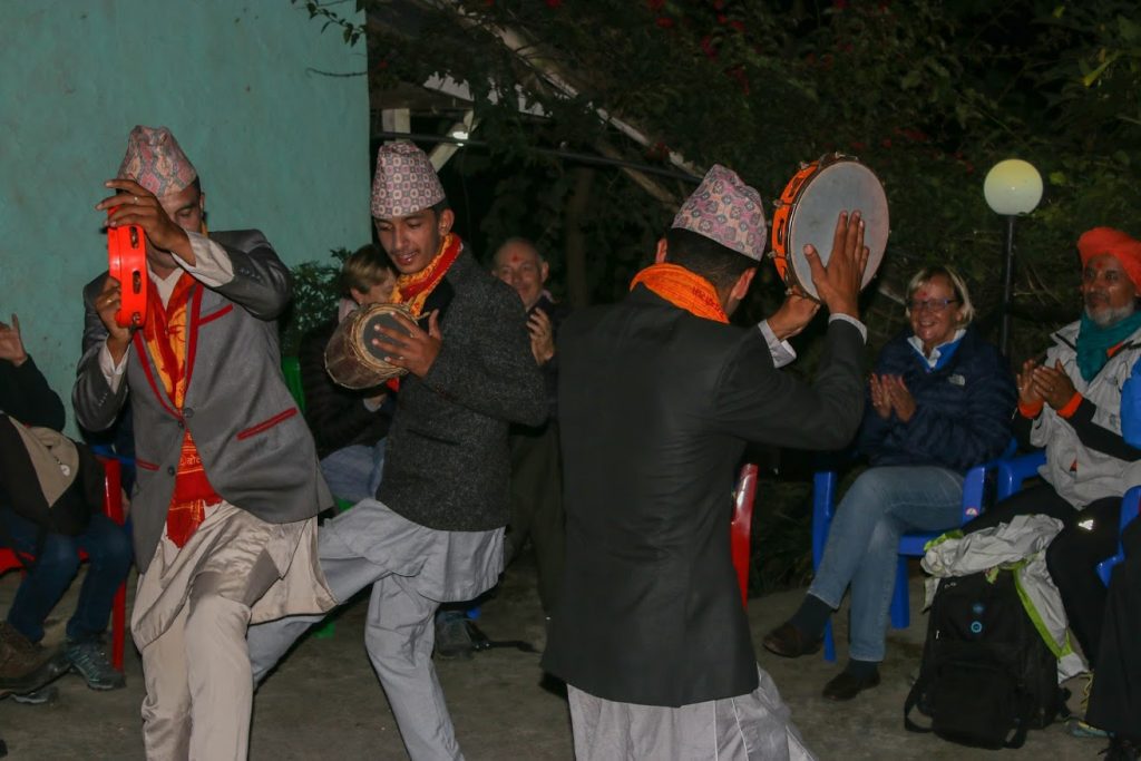 Locals performing cultural program for guests at Nagarkot Community Homestay
