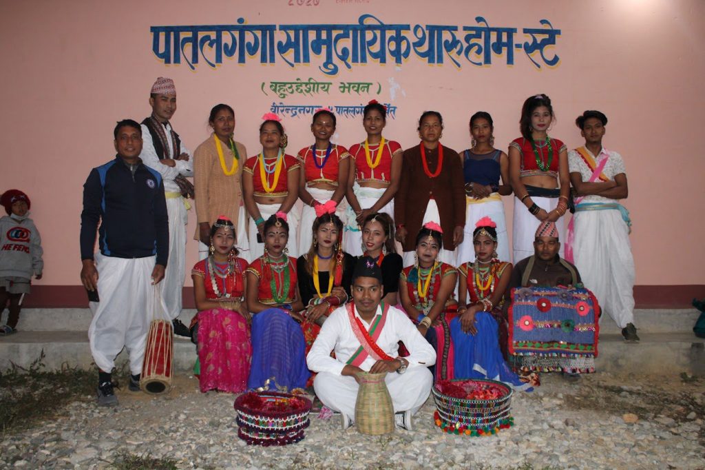 Cultural performers in Patal ganga