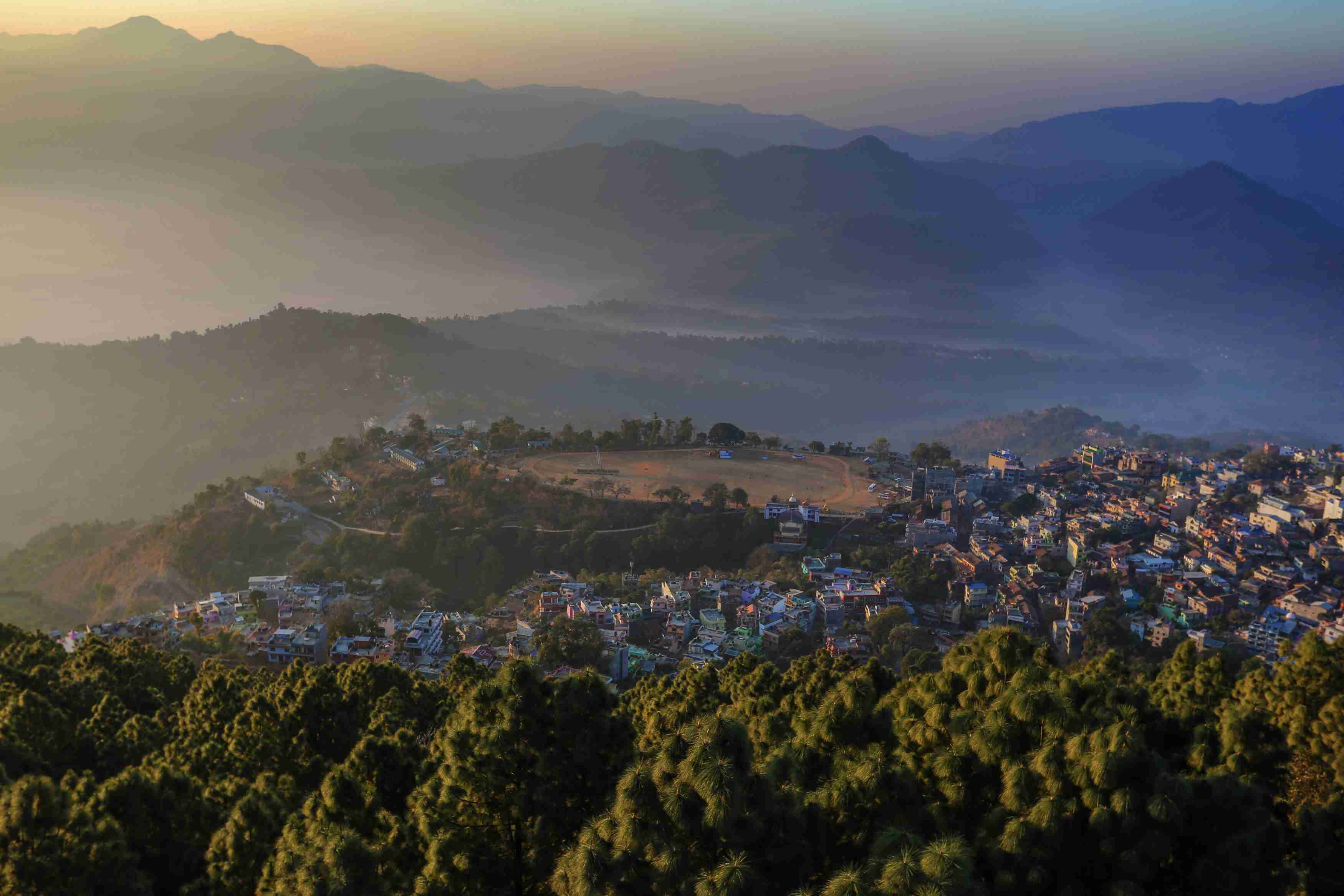Tansen as seen from Srinagar hill, Palpa