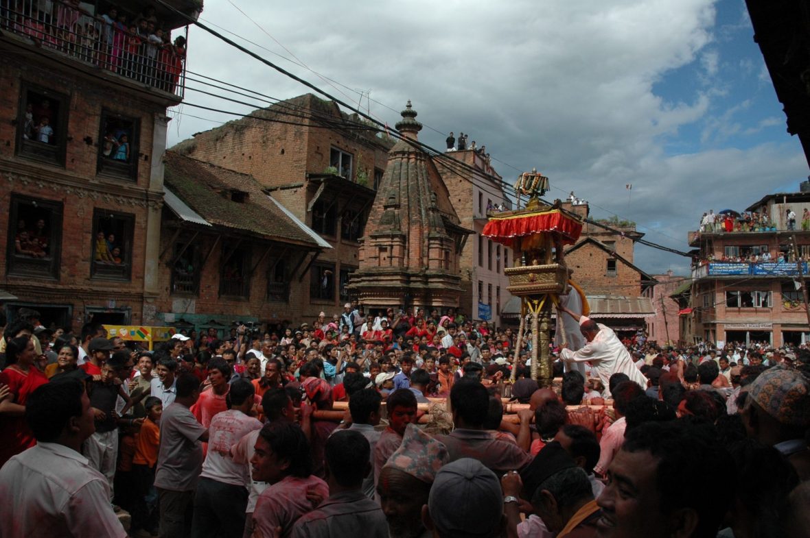 procession at Panauti Jatra