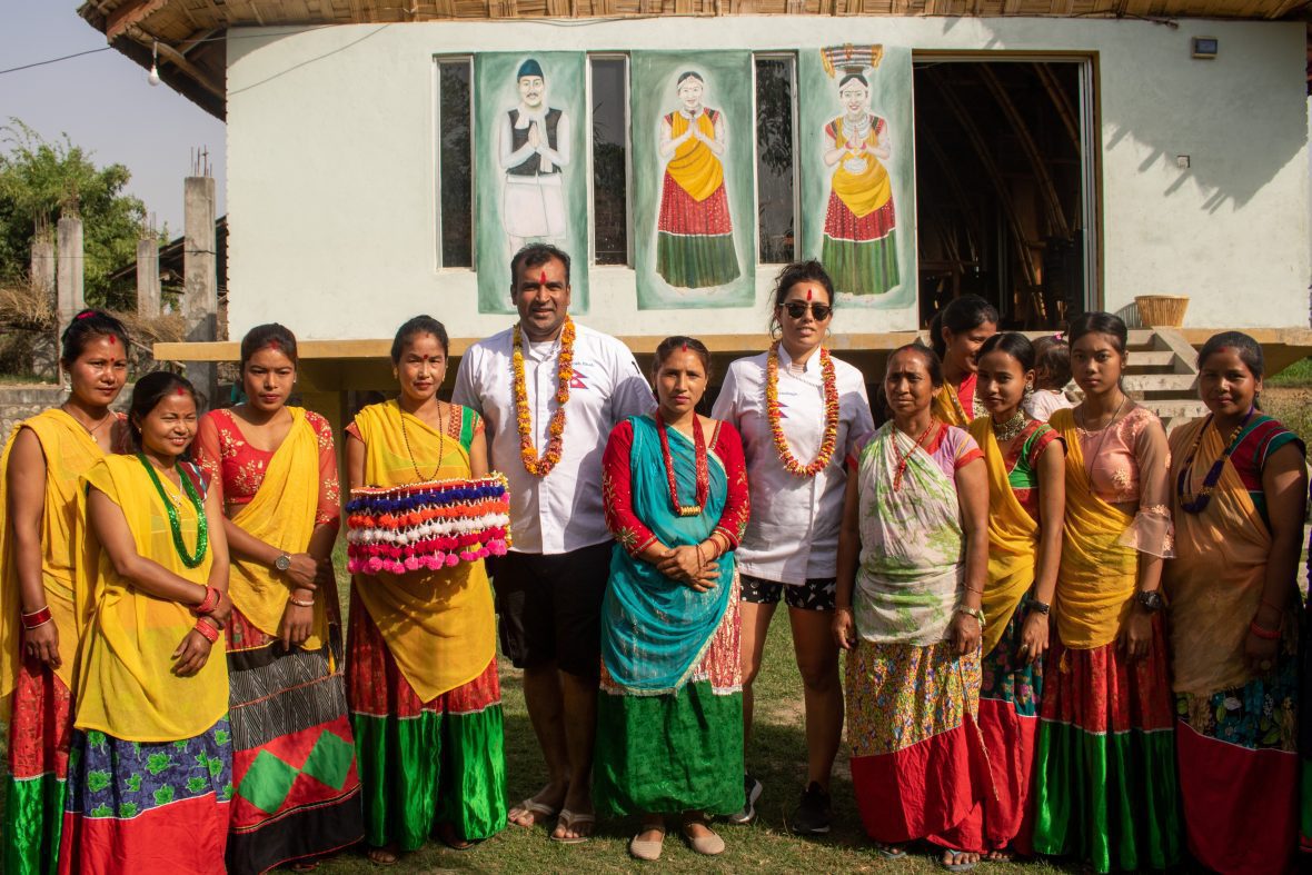 Welcoming guests at Bardiya community homestay